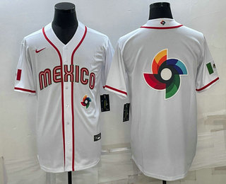 Mens USA Baseball Big Logo 2023 White World Classic Stitched Jerseys
